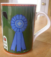 Equestrian "Blue Ribbon" Maria Ryan Horse Coffee Mug